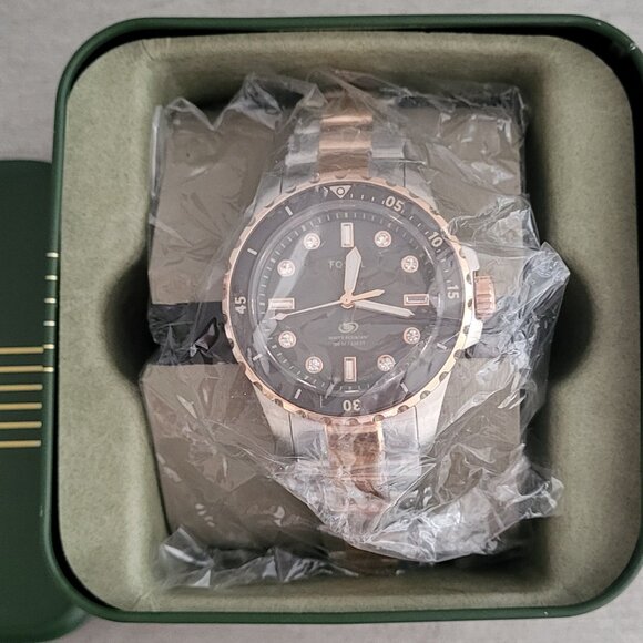 Women's Blue Dive Three-Hand Two-Tone Stainless Steel Watch 36mm - Picture 5 of 7